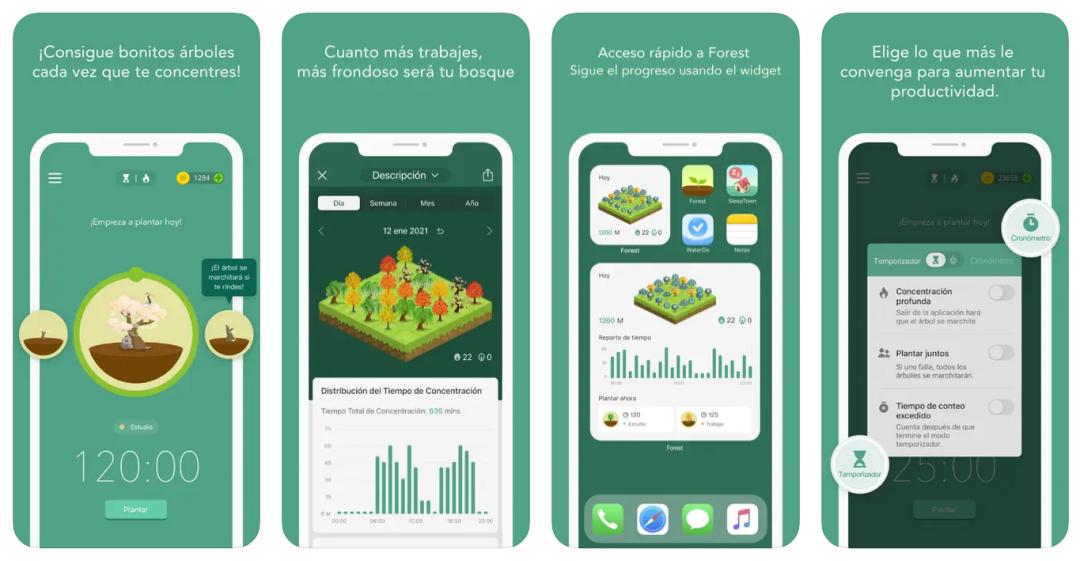 Forest app para concentrarse