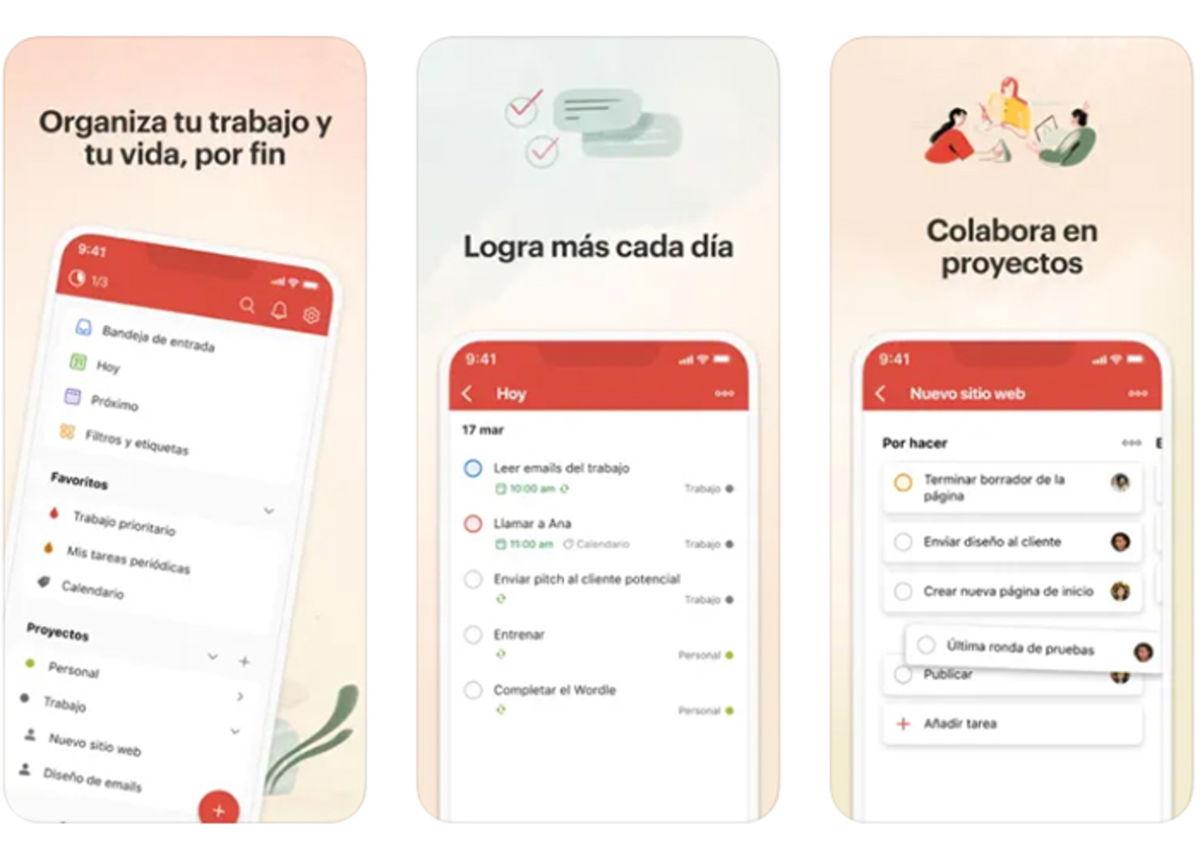 Todoist app para organizar tareas
